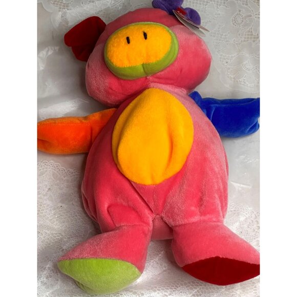 Ty Baby Little Piggy Plush Stuffed Toy Color Block Baby Pluffies Body Gift Tags - Picture 3 of 5